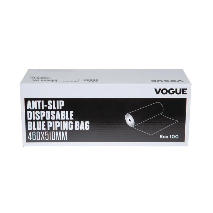 Vogue Anti-Slip Disposable Blue Piping Bags (100 Pack) Vogue