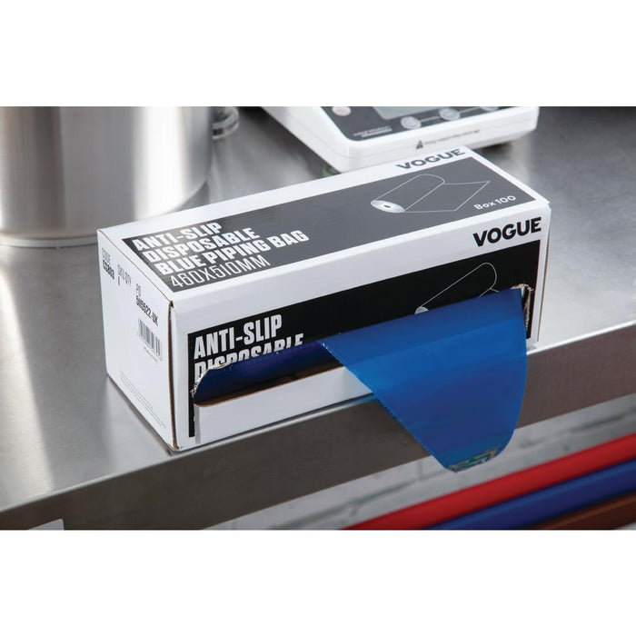 Vogue Anti-Slip Disposable Blue Piping Bags (100 Pack) Vogue