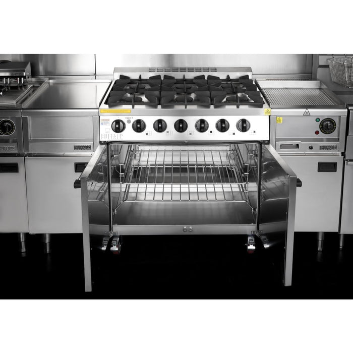 Buffalo 6 Burner Gas Oven Range with Castors Buffalo