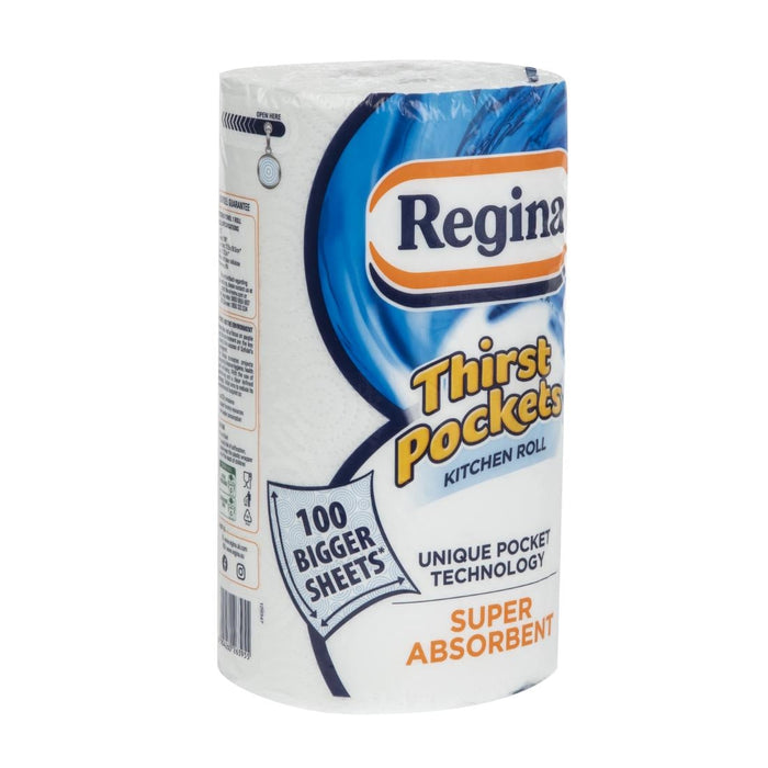 Regina Thirst Pockets Kitchen Roll White 2-Ply 22.9m (6 Pack) Regina
