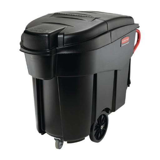 Rubbermaid Mega BRUTE Mobile Waste Collector Black 450Ltr Brute