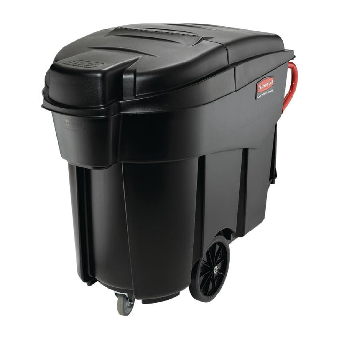Rubbermaid Mega BRUTE Mobile Waste Collector Black 450Ltr Brute