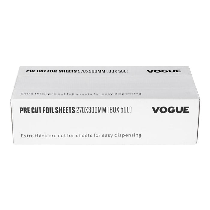 Vogue Aluminium Foil Sheets 270x300mm (500 Pack) Vogue