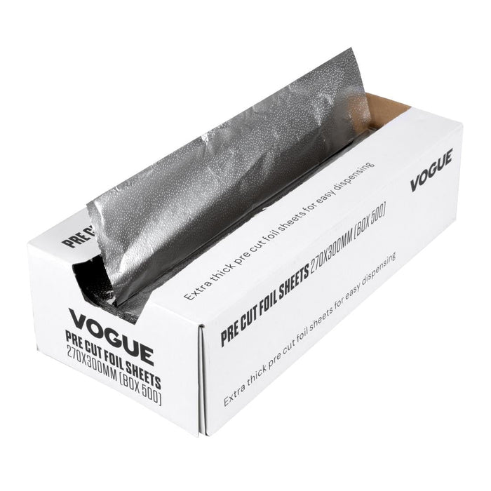 Vogue Aluminium Foil Sheets 270x300mm (500 Pack) Vogue
