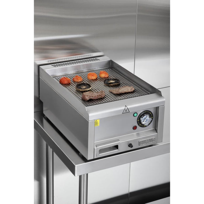 Buffalo 600 Series 3kW Ribbed Electric Griddle 400mm Buffalo