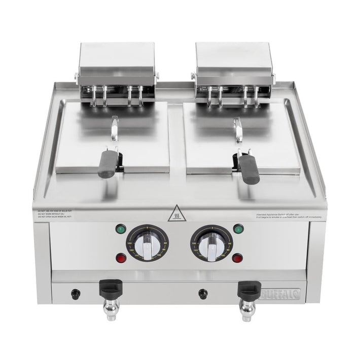 Buffalo 600 Series Twin Tank Electric Fryer 2 x 8Ltr Buffalo