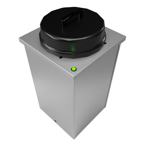 600W. Single dispenser. Capacity: 65 plates