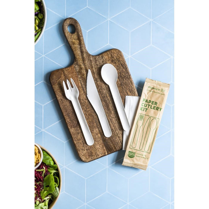 Vegware Compostable Paper Cutlery Kit 4in1 (250 Pack) Vegware