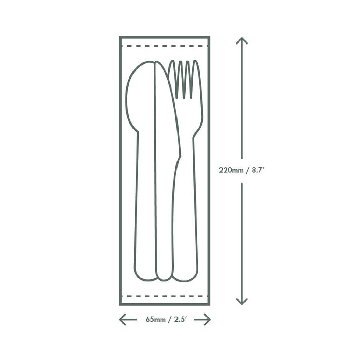 Vegware Compostable Paper Cutlery Kit 4in1 (250 Pack) Vegware