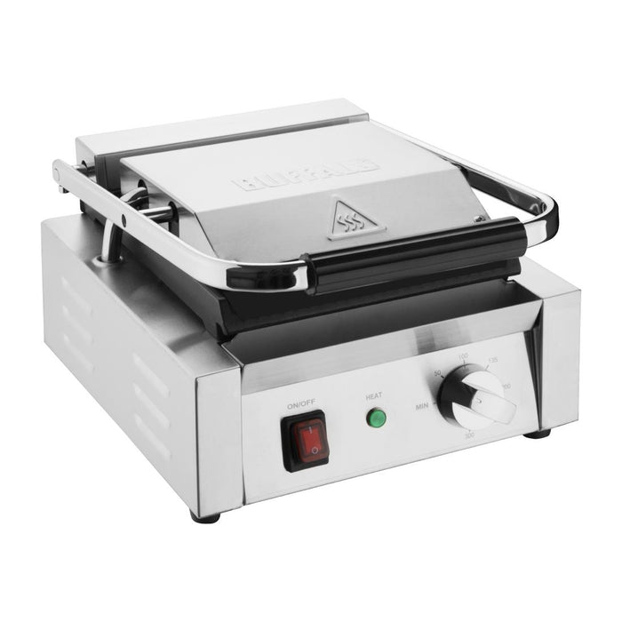 Power: 1.5kW. Single grill. Flat upper & lower plates
