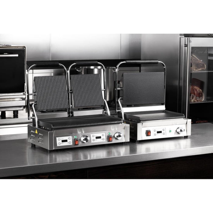 Buffalo Double Contact Grill Ribbed Plates Buffalo