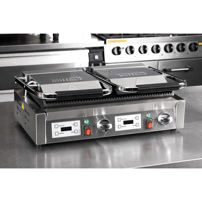 Buffalo Double Contact Grill Ribbed Plates Buffalo