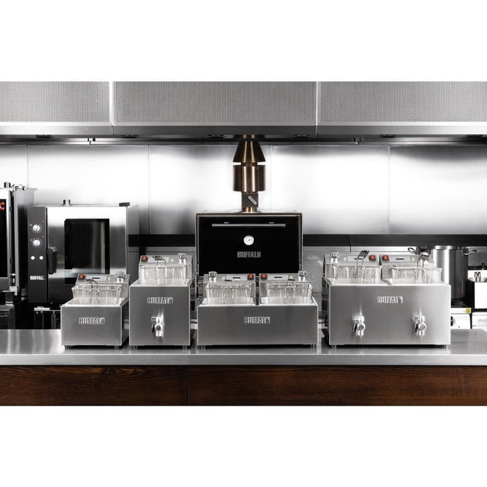 Buffalo Double Electric Fryer with Timer 2x8Ltr Buffalo