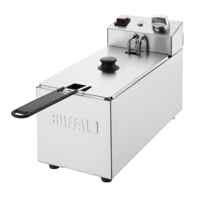 Buffalo Single Tank Single Basket 3Ltr Countertop Fryer 2kW Buffalo