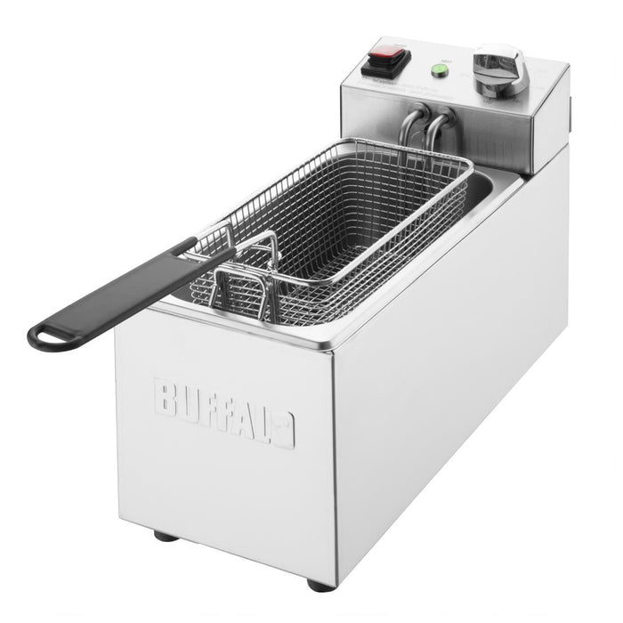 Buffalo Single Tank Single Basket 3Ltr Countertop Fryer 2kW Buffalo