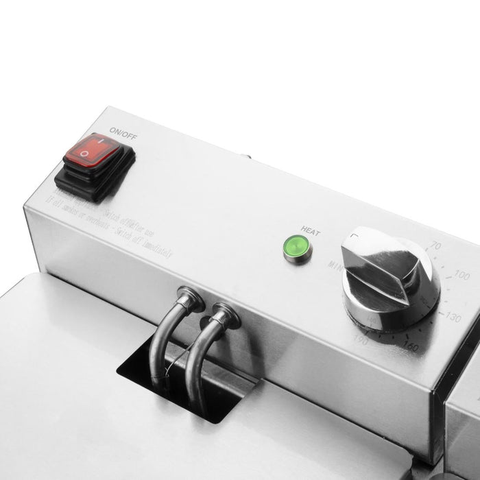 Buffalo Twin Tank Twin Basket 2x5Ltr Countertop Fryer 2x2.8kW Buffalo