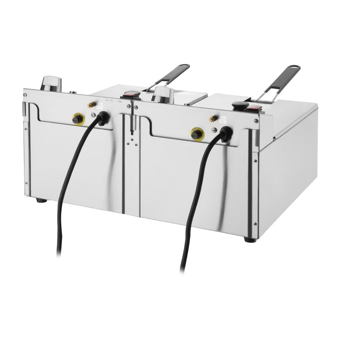 Buffalo Twin Tank Twin Basket 2x5Ltr Countertop Fryer 2x2.8kW Buffalo