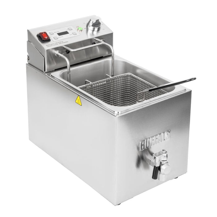 Buffalo Single Electric Fryer with Timer 8Ltr Buffalo