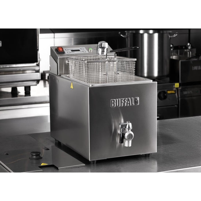 Buffalo Single Electric Fryer with Timer 8Ltr Buffalo