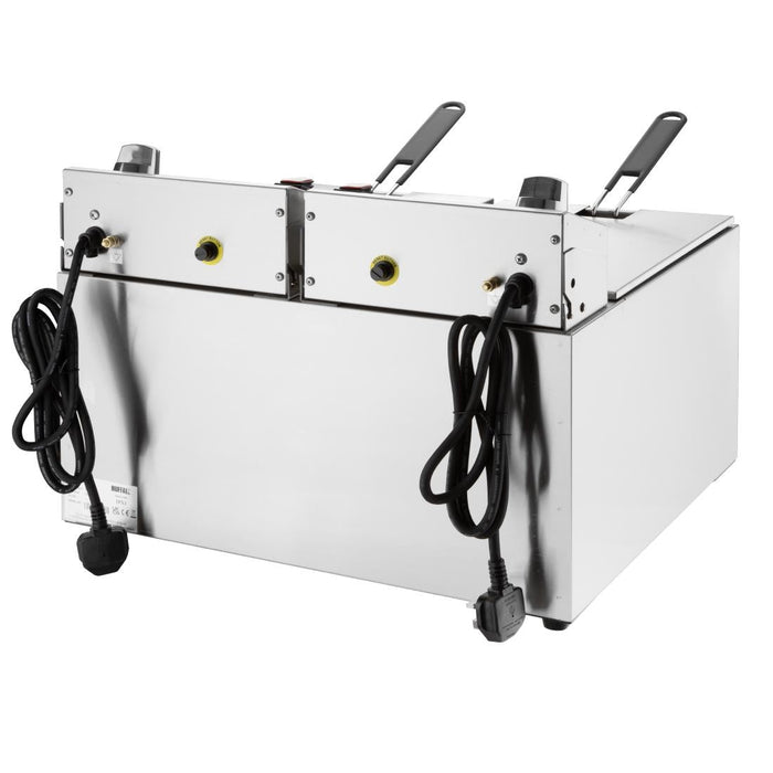 Buffalo Double Electric Fryer with Timer 2x8Ltr Buffalo