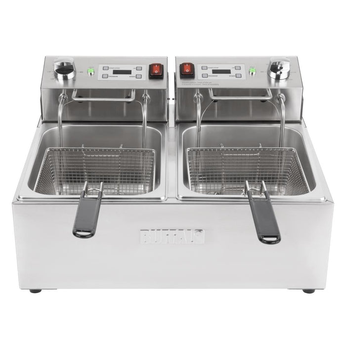 Buffalo  Double Electric Fryer with Timer 2x5Ltr Buffalo