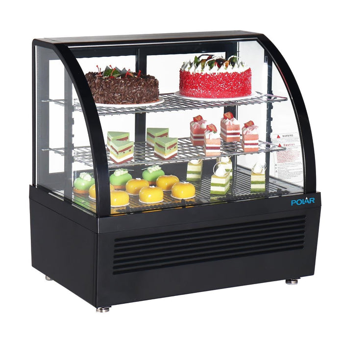 Polar C-Series Countertop Display Fridge Black 100Ltr Polar