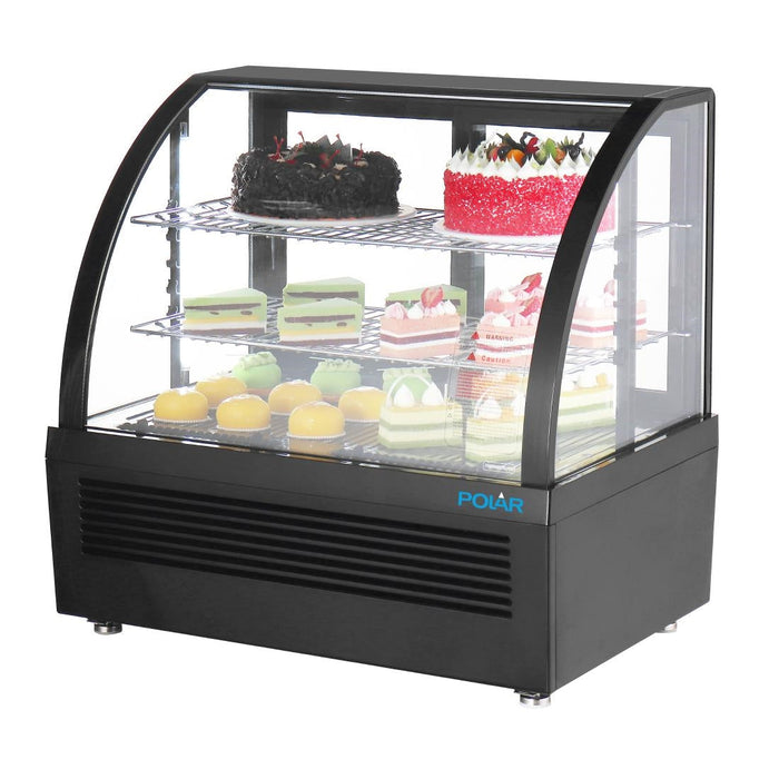 Polar C-Series Countertop Display Fridge Black 100Ltr Polar