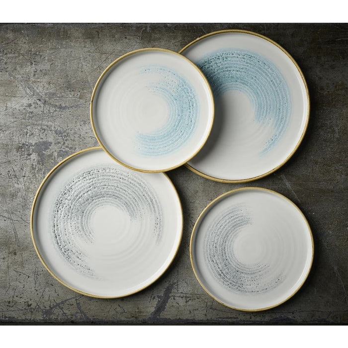 Churchill Homespun Accents Walled Plates Aquamarine 260mm (6 Pack) Churchill