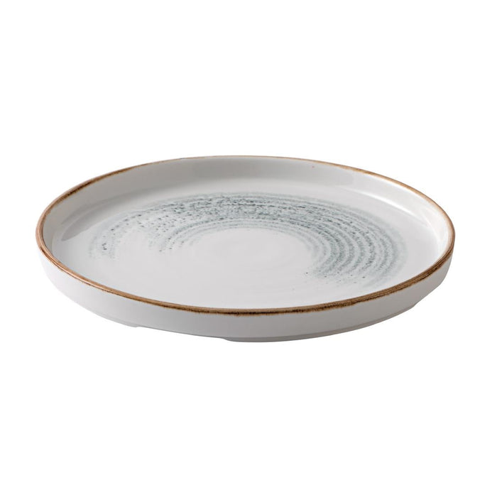 Churchill Homespun Accents Jasper Grey Walled Plate 220mm (6 Pack) Churchill