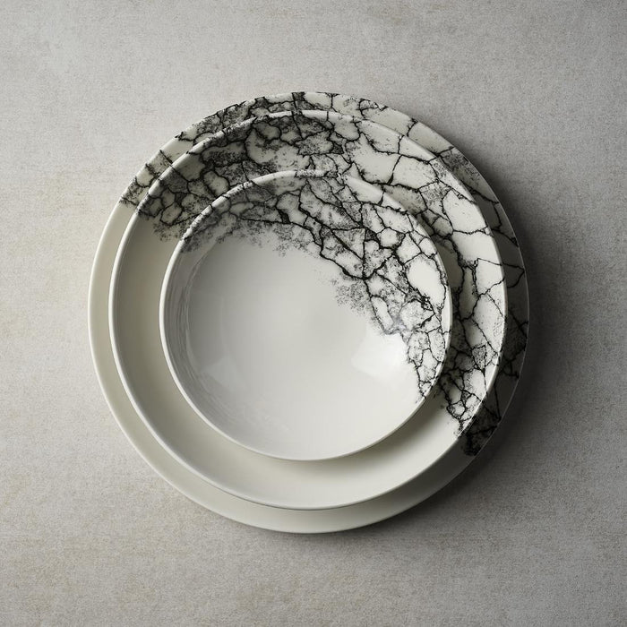 Churchill Kintsugi Accents Quartz Black Evolve Coupe Plate 220mm (12 Pack) Churchill