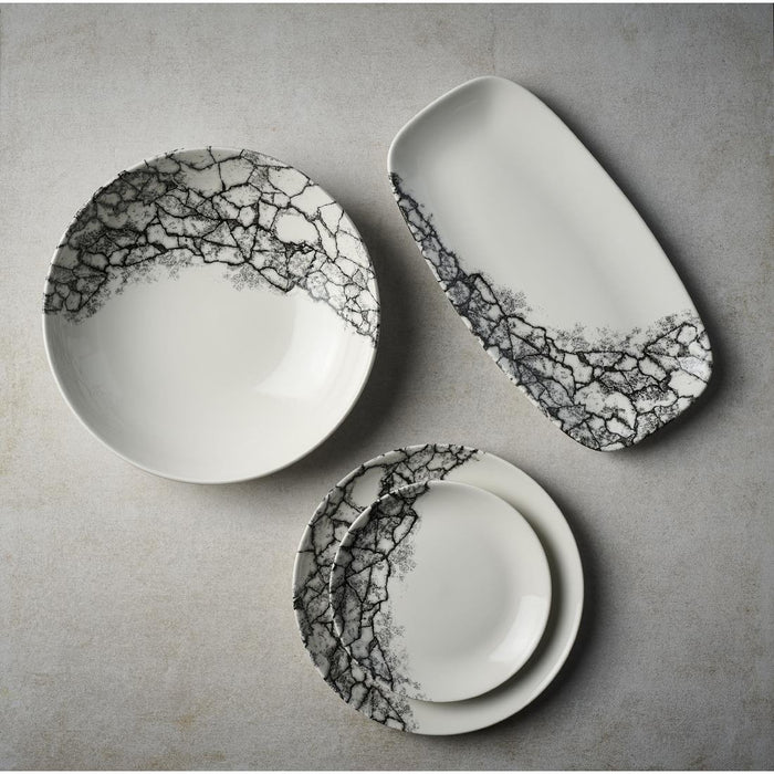 Churchill Kintsugi Accents Quartz Black Evolve Coupe Plate 165mm (12 Pack) Churchill
