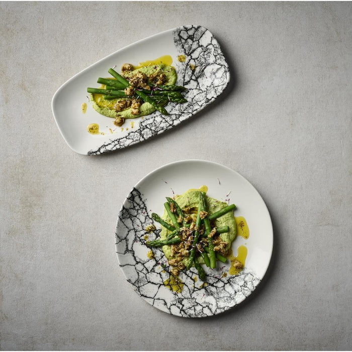 Churchill Kintsugi Accents Evolve Coupe Plates Quartz Black 260mm (12 Pack) Churchill