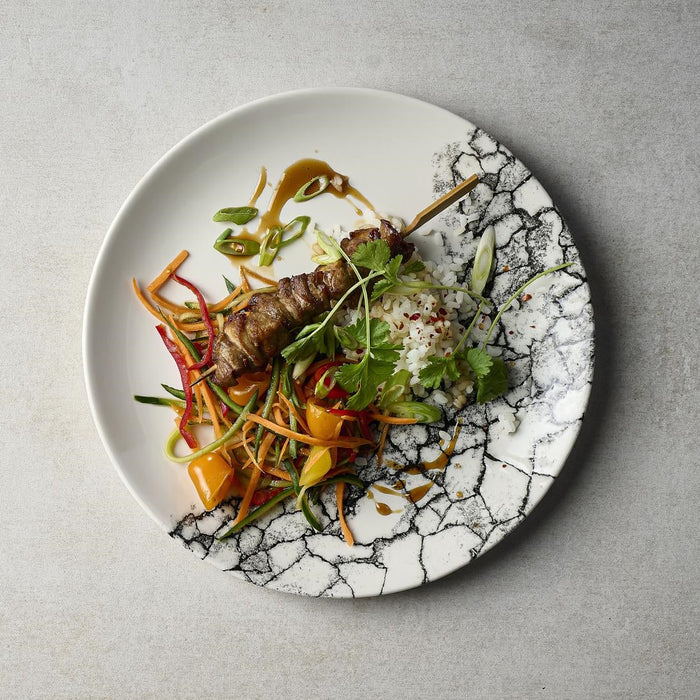 Churchill Kintsugi Accents Quartz Black Evolve Coupe Plate 286mm (12 Pack) Churchill