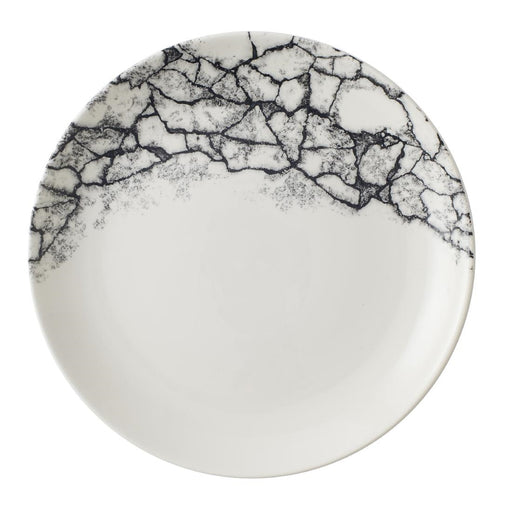 Kintsugi Accents Quartz Black Evolve Coupe Plate 8.67" Box 12