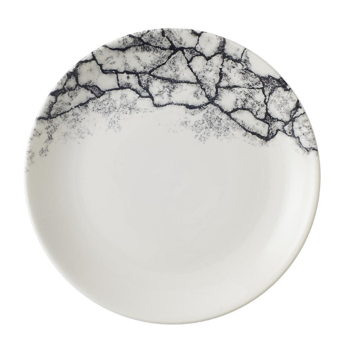 Kintsugi Accents Quartz Black Evolve Coupe Plate 6.5" Box 12