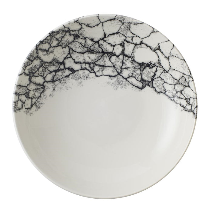 Kintsugi Accents Quartz Black Evolve Coupe Bowl 9.75" Box 12