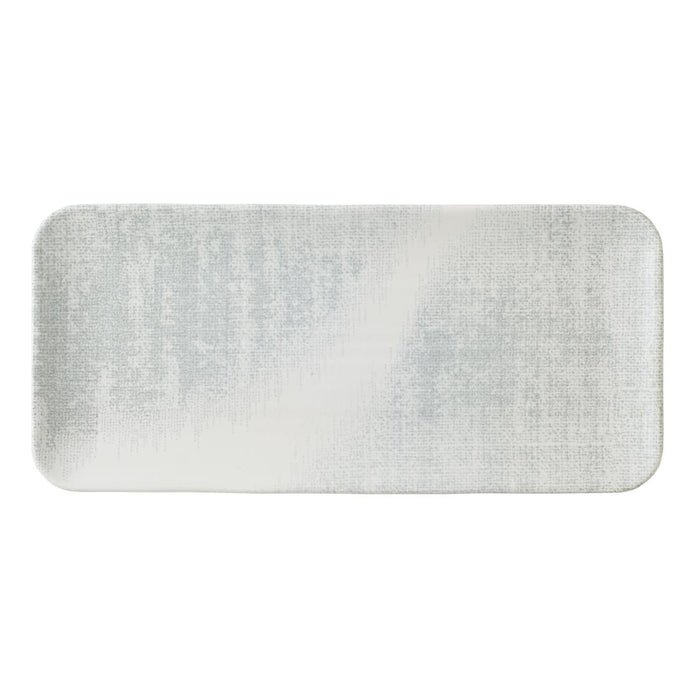 Makers Collection Jute Grey Organic Coupe Rect Platter 13 3/4X6 1/4" Box 6