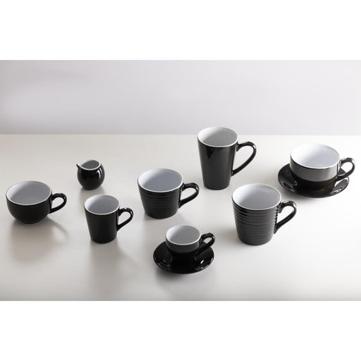 Olympia Cafe Latte Cups Black 340ml (12 Pack) Olympia