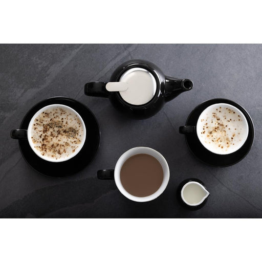 Olympia Cafe Cappuccino Cups Black 340ml (12 Pack) Olympia