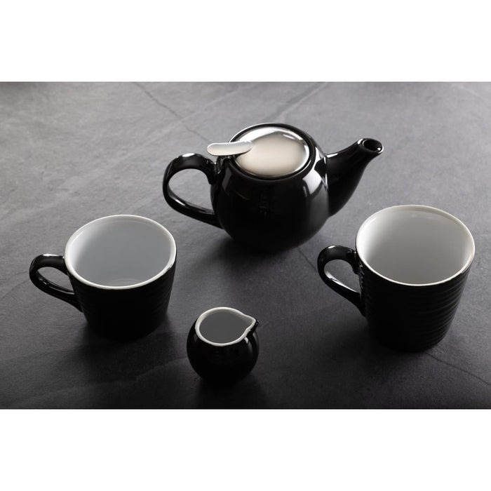 Olympia Cafe Milk Jug Black - 70ml 2.36fl oz (6 Pack) Olympia