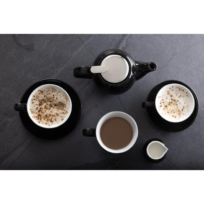 Olympia Cafe Cappuccino Cups Black 340ml (12 Pack) Olympia