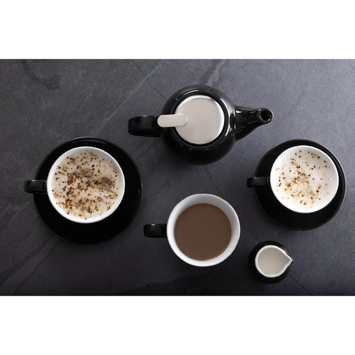 Olympia Cafe Milk Jug Black - 70ml 2.36fl oz (6 Pack) Olympia