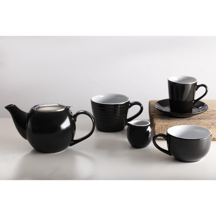 Olympia Cafe Flat White Saucer Black (12 Pack) Olympia