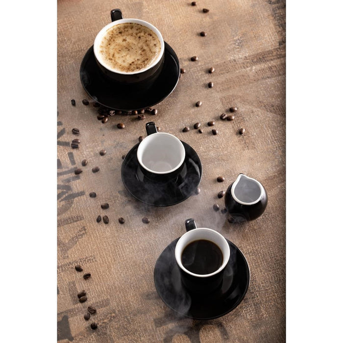 Olympia Cafe Milk Jug Black - 70ml 2.36fl oz (6 Pack) Olympia