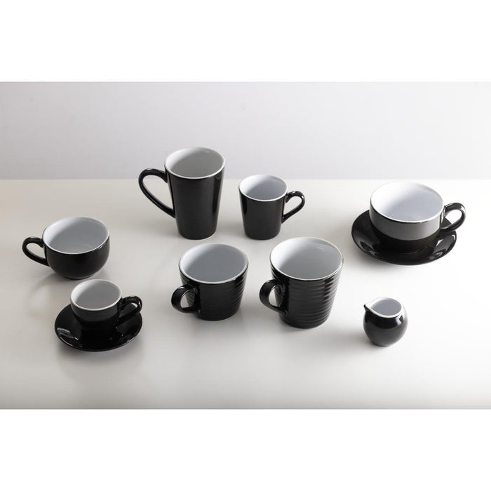 Olympia Cafe Aroma Mug Black - 230ml (6 Pack) Olympia