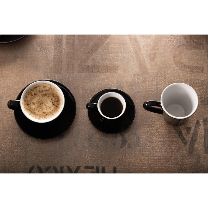 Olympia Cafe Flat White Cup Black - 170ml (12 Pack) Olympia