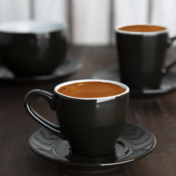 Olympia Cafe Espresso Cup Black (12 Pack) Olympia
