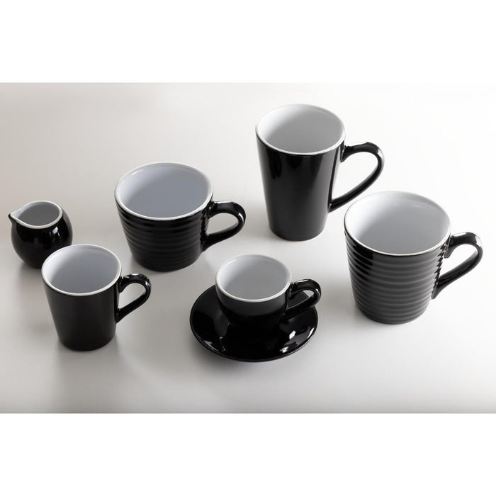 Olympia Cafe Latte Cups Black 340ml (12 Pack) Olympia