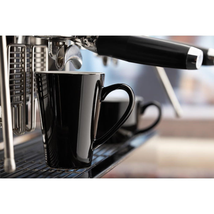 Olympia Cafe Latte Cups Black 340ml (12 Pack) Olympia