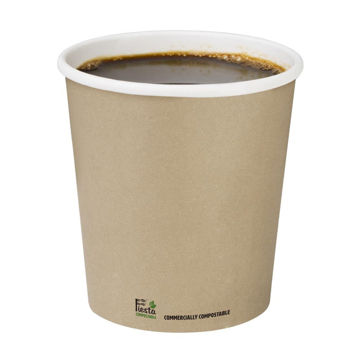 Fiesta Compostable Coffee Cups Single Wall 8oz (1000 Pack) Fiesta Compostable